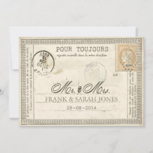 Boda de postales de época francés