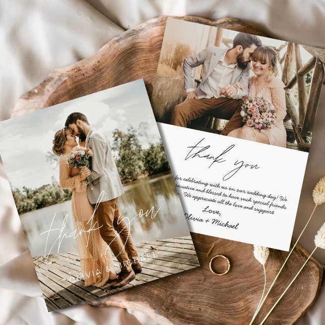 Boda de presupuesto 2 Fotos Tarjetas de agradecimi (Subido por el creador)