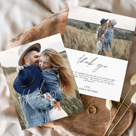 Boda de presupuesto 2 Fotos Tarjetas de agradecimi