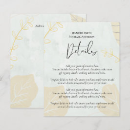 Boda de presupuesto de LeahG Hojas de Oro Gris Fal