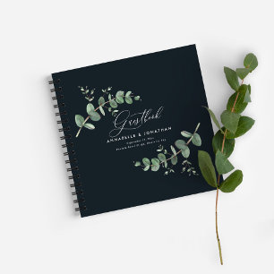 Boda de presupuesto eucalipto libro de invitado ne