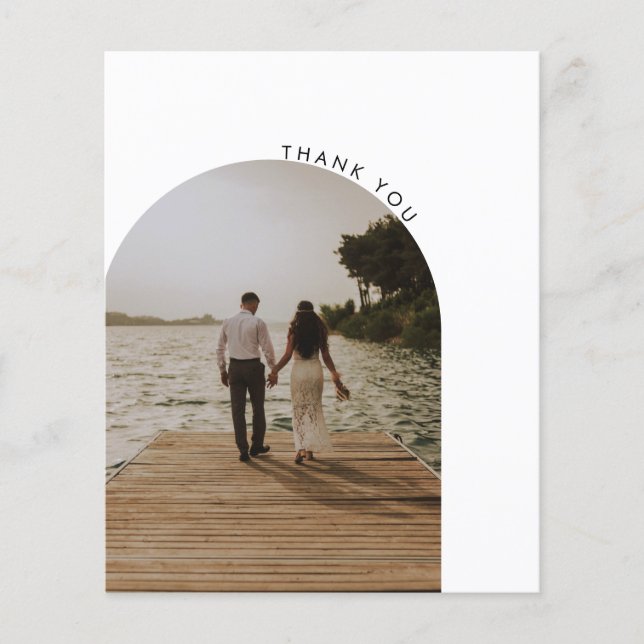 BODA DE PRESUPUESTO Foto Gracias Volante De Tarjet (Frente)