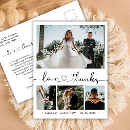 Boda de presupuesto Gracias 4 Postal de Collage de