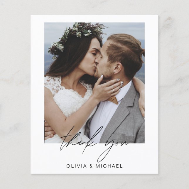 Boda de presupuesto Gracias Volante de fotos (Frente)