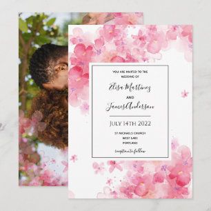 boda de presupuesto invitación floral rosa invitac