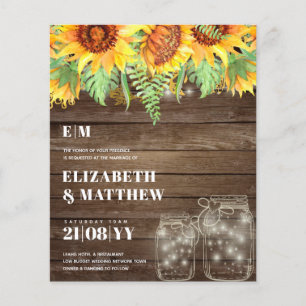Boda de presupuesto más bajo, FLYERS Sunflower