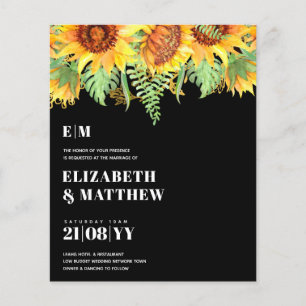 Boda de presupuesto más bajo, FLYERS Sunflower