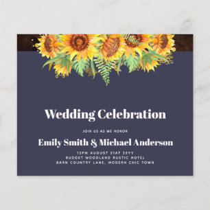 Boda de presupuesto más bajo, FLYERS Sunflower