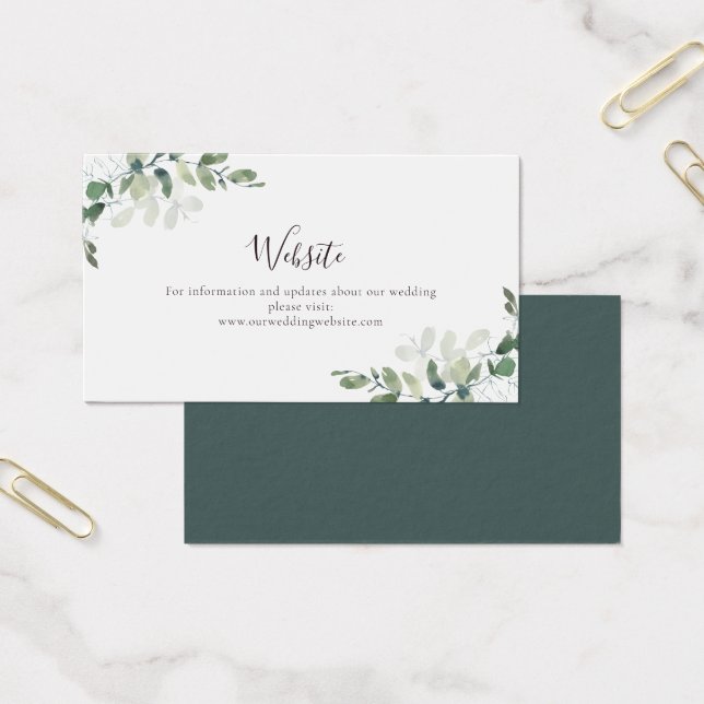 BODA DE PRESUPUESTO Página Web Eucalyptus Tarjeta  (Oficina)
