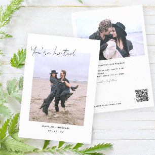 Boda de presupuesto simple Invitación a la fotogra