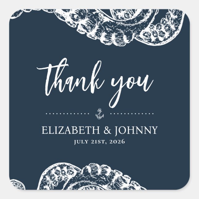 Boda de pulpo náutico favorece a los Pegatinas (Anverso)