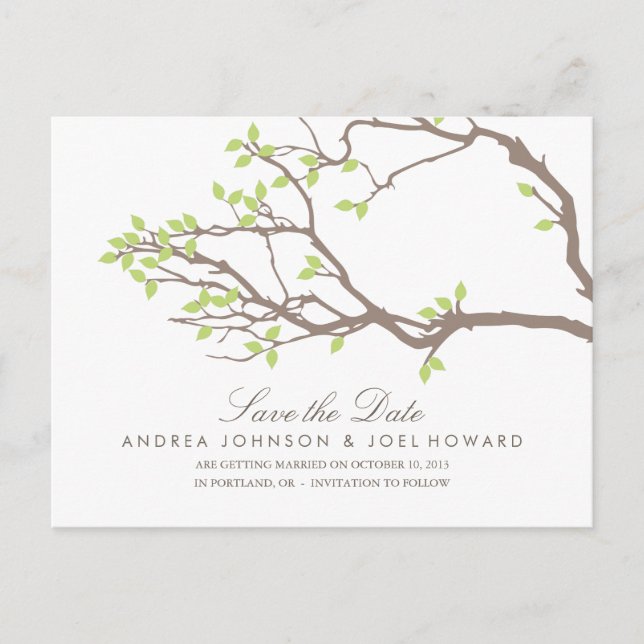 Boda de ramas benditas Guardar la postal de fecha (Anverso)