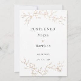 Boda de ramas doradas pospuso la Invitación