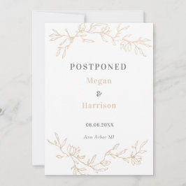 Boda de ramas doradas pospuso la Invitación