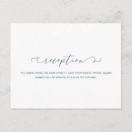 Boda de recepción azul y blanco turbio