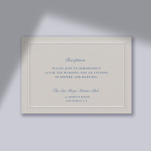Boda de recepción clásica Grabado en relieve Faux 