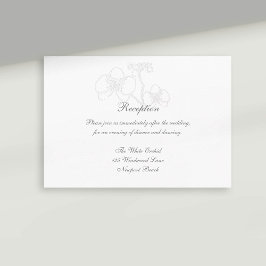 Boda de recepción de caligrafía de orquídea Grabad