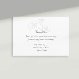 Boda de recepción de caligrafía de orquídea Grabad