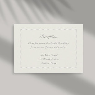 Boda De Recepción De Faux Grabado en relieve De Ma