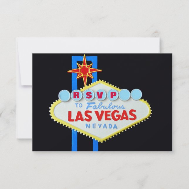 Boda de recepción de RSVP contesta a  de Las Vegas (Anverso)
