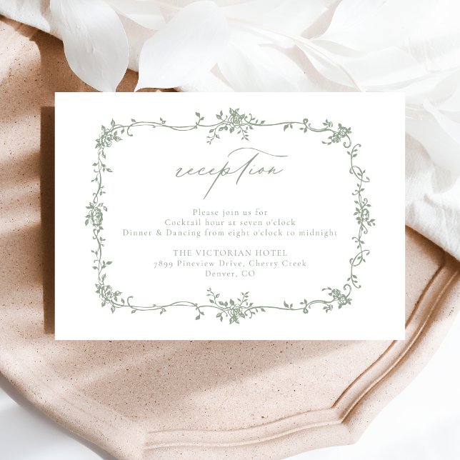 Boda de Recepción Floral Victoriana en Verde Sage (Subido por el creador)