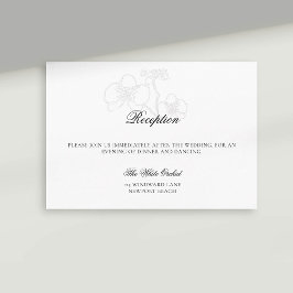 Boda de recepción formal de orquídeas Grabado en r