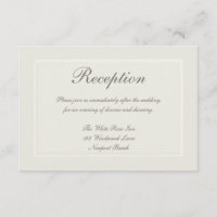 Boda de recepción formal tradicional Ecru Dreams