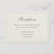 Boda de recepción formal tradicional Ecru Dreams