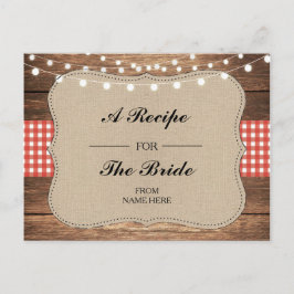 Boda de recetas Tarjetas de fiesta de novias Compr