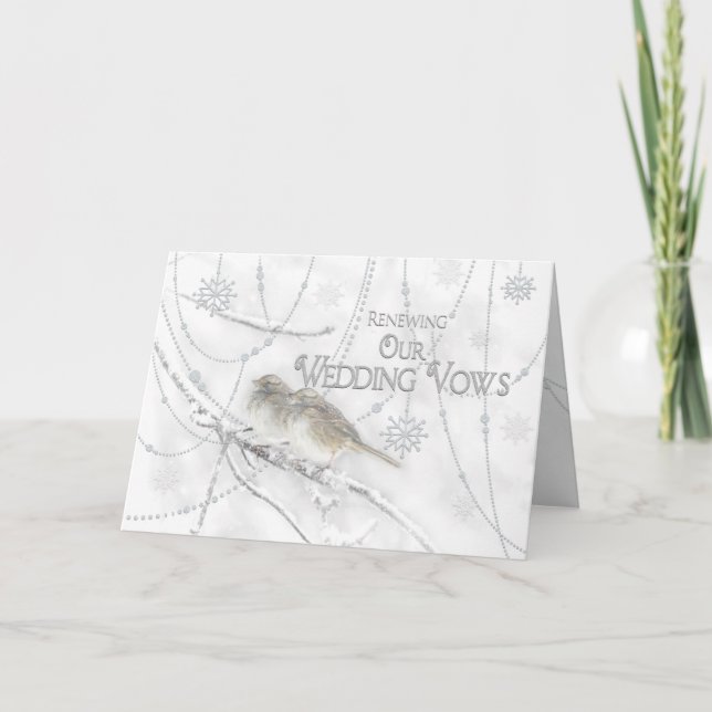 BODA de renovación de invierno promete invitación (Anverso)