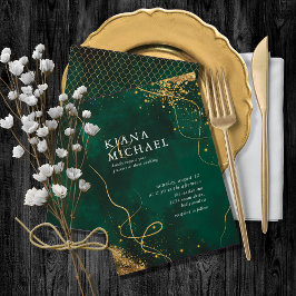 Boda de resumen de oro de líneas finas V1 ID de Es