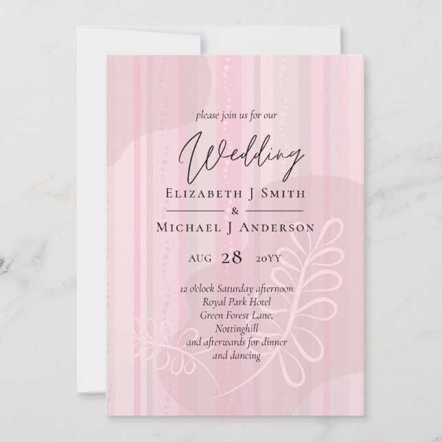 Boda de resumen moderno japonés escandinavo (Anverso)