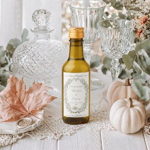 Boda de roble y calabaza botánico de otoño vintage