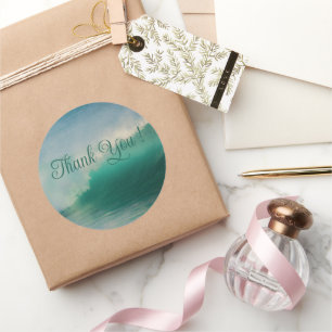 Boda de Ronda de Olas Oceánicas Gracias Pegatinas