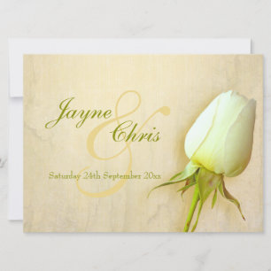 Boda de rosa blanco gran invitación al paisaje