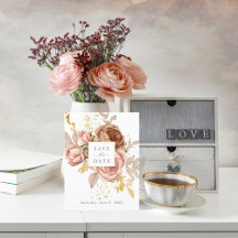 boda de rosas de champán salven la postal de fecha