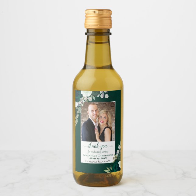 Boda de Rosas del Boho Verde Esmeralda Gracias Min (Anverso)