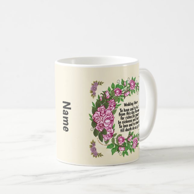 Boda de Rosas encantadores vota tazas (Anverso derecho)