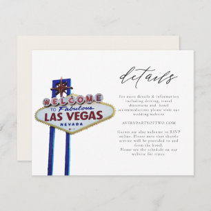 BODA de Rótulo LAS VEGAS o tarjeta de detalles del