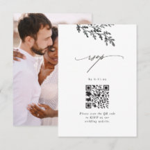 Boda de RSVP con código QR y foto