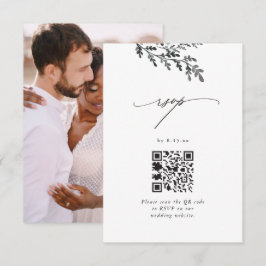 Boda de RSVP con código QR y foto