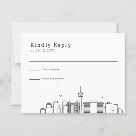 Boda de San Antonio | RSVP estilizada de líneas aé