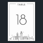 Boda de San Diego | Tarjeta de mesa<br><div class="desc">Una tabla de tarjetas boda única para un matrimonio que tiene lugar en la hermosa ciudad de San Diego, California. Cuenta con un número de tabla simplificado que se encuentra sobre una versión estilizada del paisaje único de la famosa ciudad. Este artículo es parte de una colección más grande de...</div>