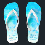 Boda de Sandalias de Groom simple azul Unisex<br><div class="desc">Este sencillo pero elegante par de flops de labios azules gradientes perfecto para que la novia y el novio se pongan en día de boda, fiesta de soltero/soltera, luna de miel u otra celebración. ♥ Personalizar con la redacción utilizando los campos de plantilla. (H) Si desea cambiar el estilo de...</div>