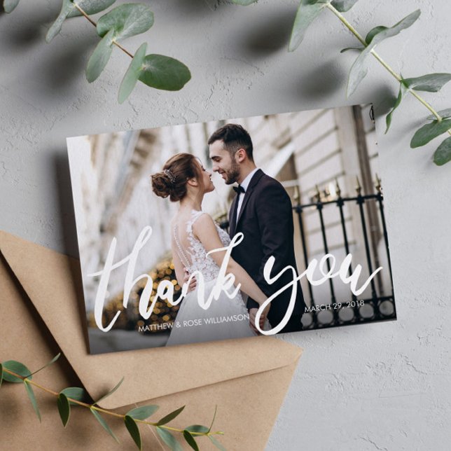 Boda de script divertido tarjeta de agradecimiento (Subido por el creador)