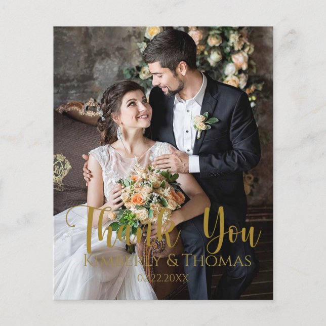 Boda de script simple presupuesto Gracias Cartas V (Frente)