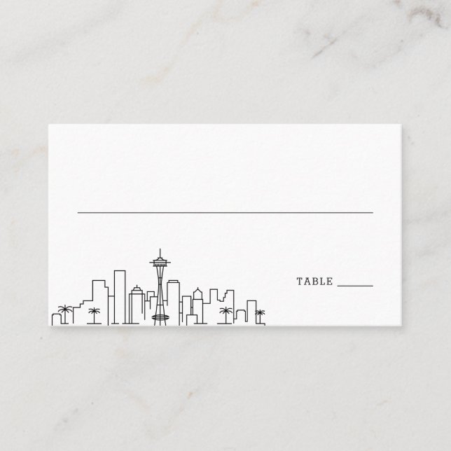 Boda de Seattle | Colocar las tarjetas delante y a (Anverso)