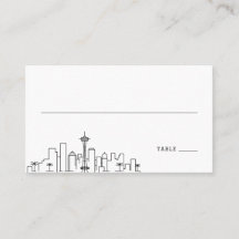 Boda de Seattle | Colocar las tarjetas delante y a