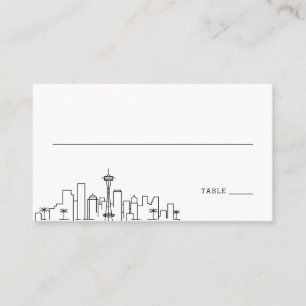 Boda de Seattle Colocar las tarjetas delante y a