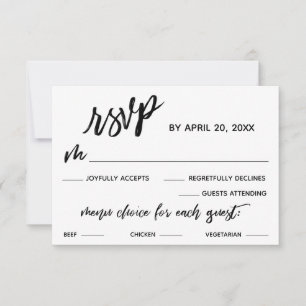 Boda de selección del menú de escritura a mano en